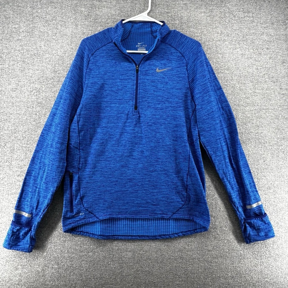 NikeDri Fit Full Zip Jacket Women Size‎ Medium Blue Activewear